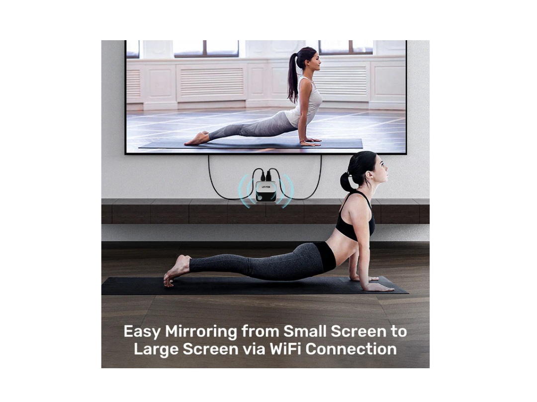 Unitek 4K HDMI Wireless Screen Mirroring Device - 25M, Easy Setup Unitek 4K HDMI Wireless Screen Mirroring Device - 25M, Easy Setup